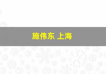 施伟东 上海